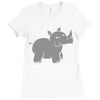 chubby unicorn rhino Ladies Fitted T-Shirt