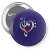 music expresses clef heart girls Pin-back button
