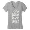 sex drugs rock n roll Women's V-Neck T-Shirt