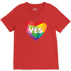 Yes Lgbt Heart V-Neck Tee