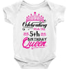 Celebrating With the 5th Birthday Queen Baby Onesie