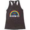 I Am Voting Yes Racerback Tank