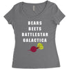 bears beets battlestar galactica Women's Triblend Scoop T-shirt