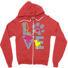 love teal best trending Zipper Hoodie
