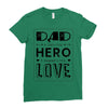 dad a son's first hero a daughters first love Ladies Fitted T-Shirt
