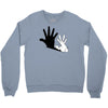 rabbit hand shadow Crewneck Sweatshirt