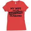 awesome husband Ladies Fitted T-Shirt