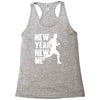 new year, new me running fitness Racerback Tank