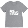 i can survive cancer V-Neck Tee