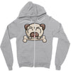 cute pug dog Zipper Hoodie