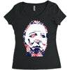 michael myers floral mask Women's Triblend Scoop T-shirt