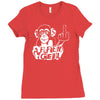 affen geil  fun ,spr&uuml;che,lustig,affe,mittelfinger,stinkefinger,party Ladies Fitted T-Shirt