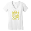 Less People More Cats Women's V-Neck T-Shirt