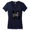 Colorful Cat Women's V-Neck T-Shirt