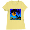 florida palm trees sunset Ladies Fitted T-Shirt