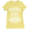 Super Cool Gigi Of A Freaking Awesome Grandson Ladies Fitted T-Shirt