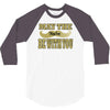 funny black mustache may the stache be with you 3/4 Sleeve Shirt
