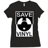 save the vinyl Ladies Fitted T-Shirt