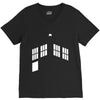 blue boxes V-Neck Tee