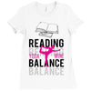 Reading Yoga Wine Balance Ladies Fitted T-Shirt