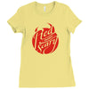red means scary Ladies Fitted T-Shirt