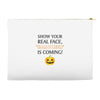 show your real face, halloween is coming Accessory Pouches