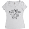 still talking light Women's Triblend Scoop T-shirt