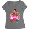 paw patrol birthday girl Women's Triblend Scoop T-shirt