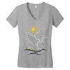 on the top (mountain) Women's V-Neck T-Shirt