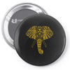 tribal print elephant geometric gold animals cool Pin-back button