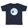 Biker Dinosaur - Dinosaur Riding A Bike To The Moon Toddler T-shirt