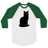 black cat 3/4 Sleeve Shirt
