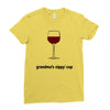 grandmas sippy cup Ladies Fitted T-Shirt