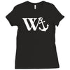 w anchor mens funny offensive Ladies Fitted T-Shirt
