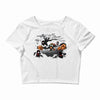 oblivious ninja trick or treat Crop Top