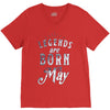 legends are born in may funny V-Neck Tee