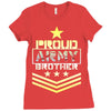 military, proud us army brother veteran u Ladies Fitted T-Shirt