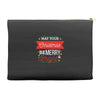 may your christmas be merry &amp; bright Accessory Pouches