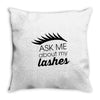 my lashes Throw Pillow