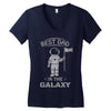 Best Dad in The Galaxy Women's V-Neck T-Shirt