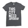 this city need superhero Ladies Fitted T-Shirt