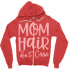 mom hair don't care Zipper Hoodie