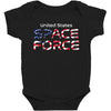 United States Space Force American Flag Baby Bodysuit
