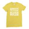 blues rules Ladies Fitted T-Shirt