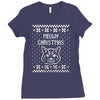 meowy christmas Ladies Fitted T-Shirt