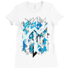 blue vectorfunk Ladies Fitted T-Shirt