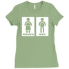 restroom sign sticker vinyl decal Ladies Fitted T-Shirt
