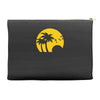 beach silhouette birds sand sunset Accessory Pouches