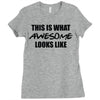 this is what awesome looks like Ladies Fitted T-Shirt