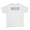 genius by birth slacker by choice t shirt large funny nerd tee slacker Youth Tee